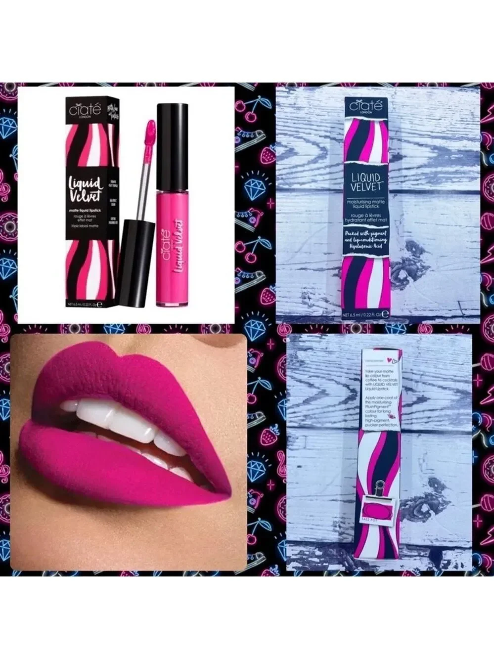 Ciaté London Liquid Velvet Matte Lipstick Sass Pot Pink BNIB Full